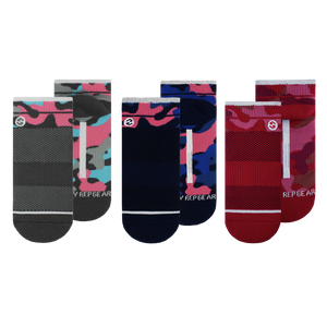Bright Camo Ankle Sock 3 Pack