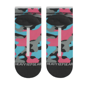 Baby Blue Camo Ankle Sock