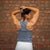 Training Muscle Tank in Cadet Grey / White