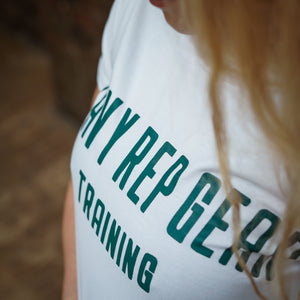 Training Boxy T-Shirt in White / Teal