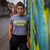 Training Boxy T-Shirt in Cadet Grey / Canary