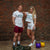 Training Boxy T-Shirt in White / Teal