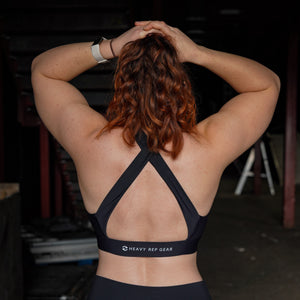 Crossover Pitch Black Sports Bra