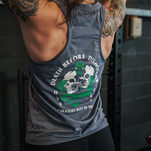 Death Before Dishonour Muscle Tank in Cadet Grey