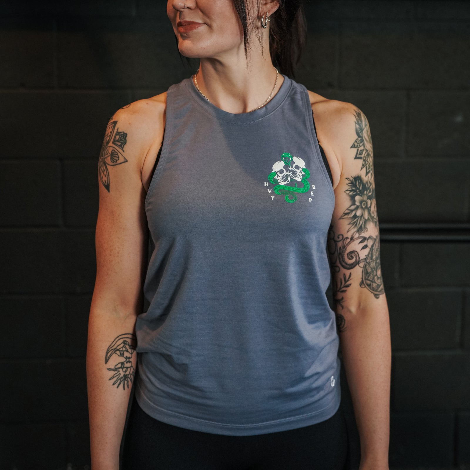 Death Before Dishonour Muscle Tank in Cadet Grey