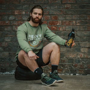 Heavy Rep Gear Athletics Crew Sweatshirt in Olive