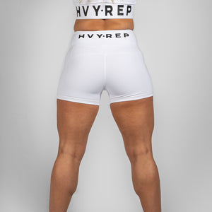 Perfect Fit HVY REP White / Black Booty Shorts