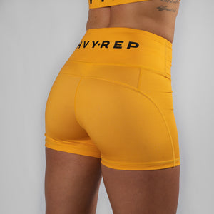Perfect Fit HVY REP Mustard / Black Booty Shorts