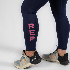 Nuluxe HVY REP Navy / Kiss Pink Leggings