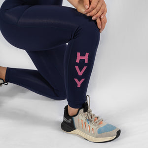 Nuluxe HVY REP Navy / Kiss Pink Leggings