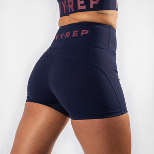 Perfect Fit HVY REP Navy / Kiss Pink Booty Shorts