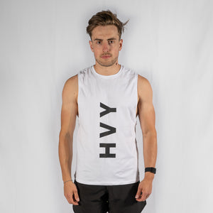 Team HVY REP White / Black Muscle Vest
