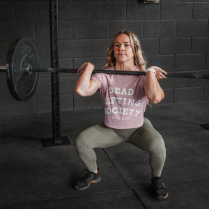 Dead Lifting Society Boxy T-Shirt in Dusky Pink