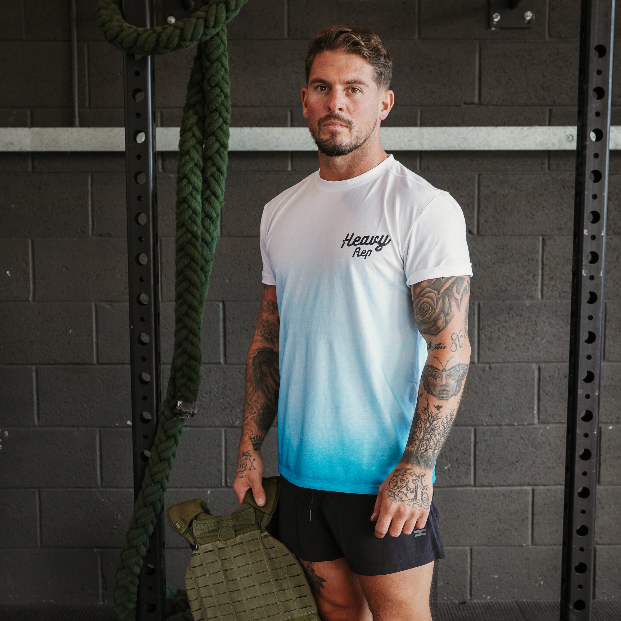 Fade Away T-Shirt in Teal