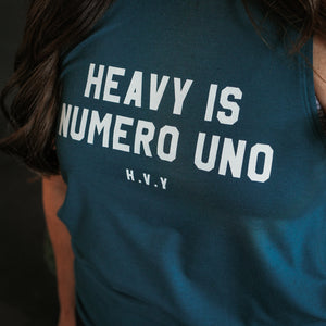 Numero Uno Muscle Tank in Teal
