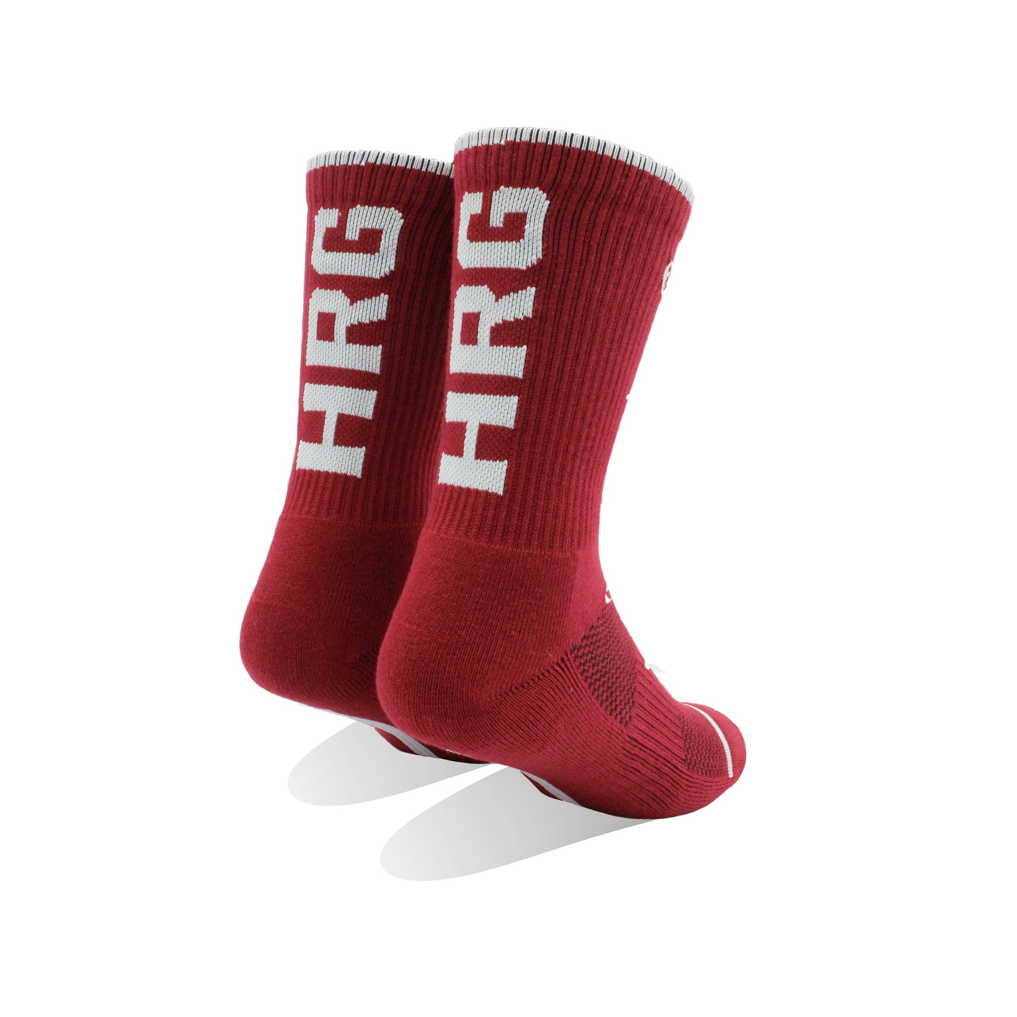 HRG Bali Red Classic Crew Sock Size Small - FACTORY SECONDS