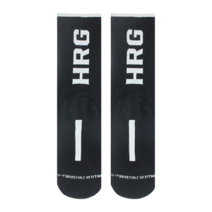 HRG Black Classic Crew Sock Size Small - FACTORY SECONDS