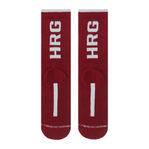 HRG Bali Red Classic Crew Sock Size Small - FACTORY SECONDS