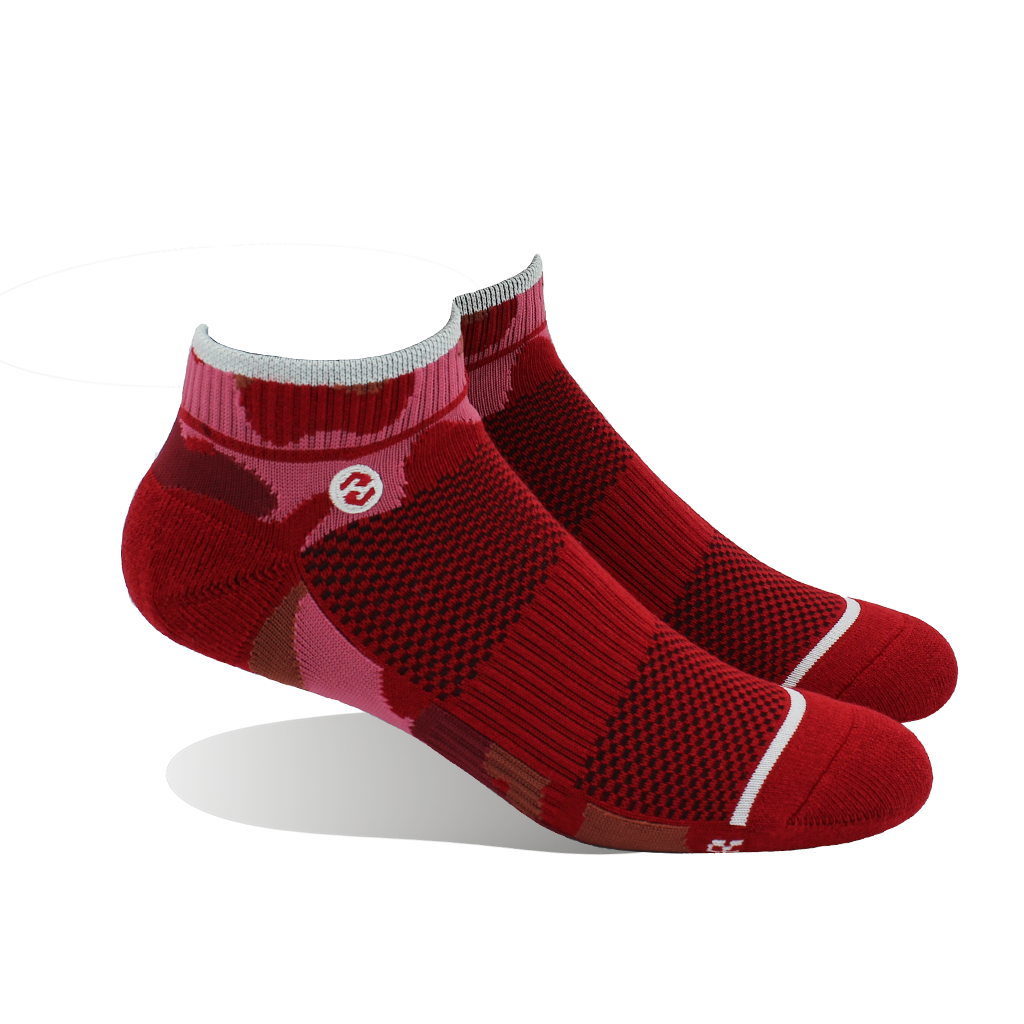 Red Camo Ankle Sock - Heavy Rep Gear Training