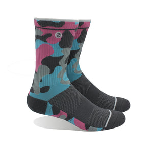 Baby Blue Camo Crew Sock